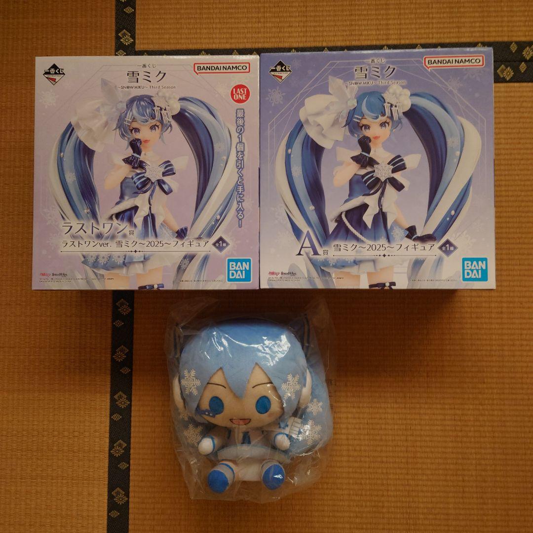 BANDAI 雪ミク A、B、ラストワンver. フィギュア