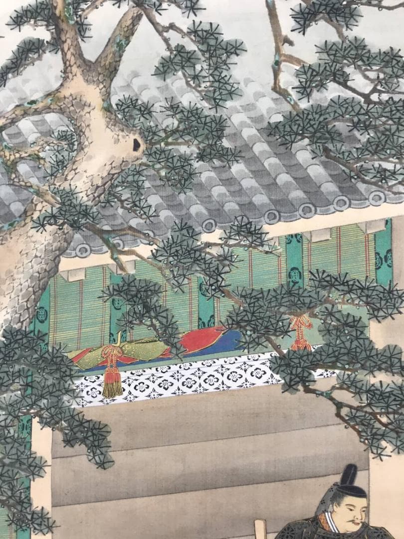 【真作】宮戸松斎/大和心の図/人物図/掛軸/名家伝来/AB-944