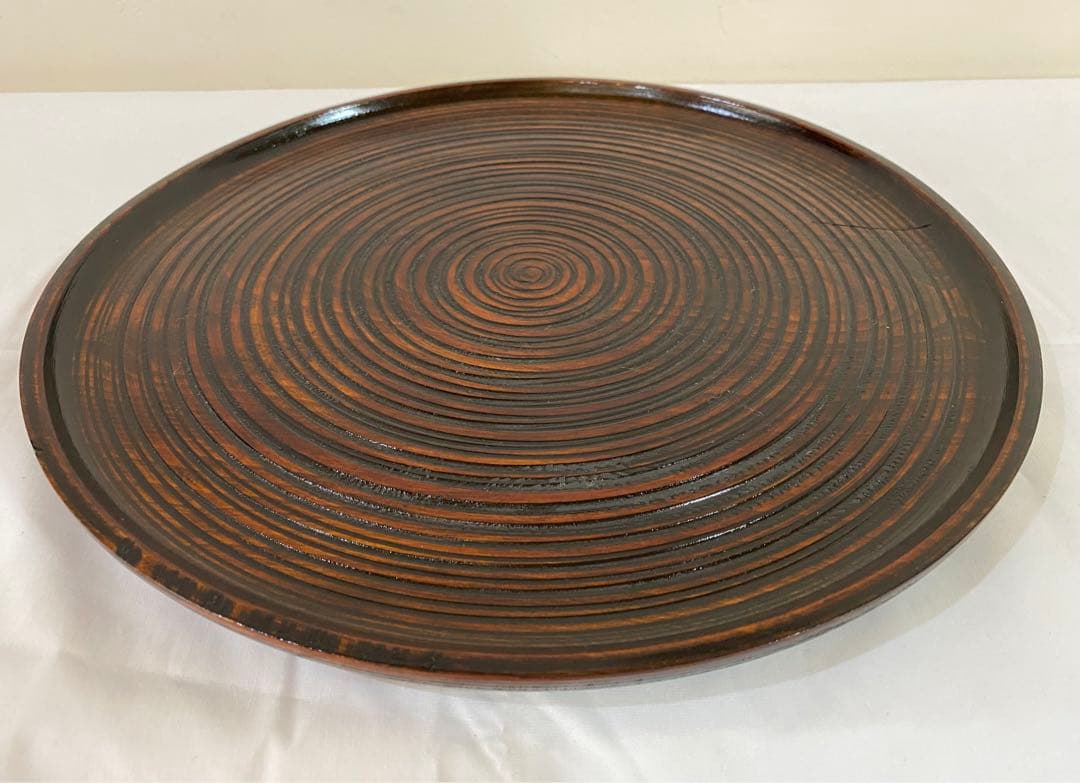 山中塗り　丸盆5枚