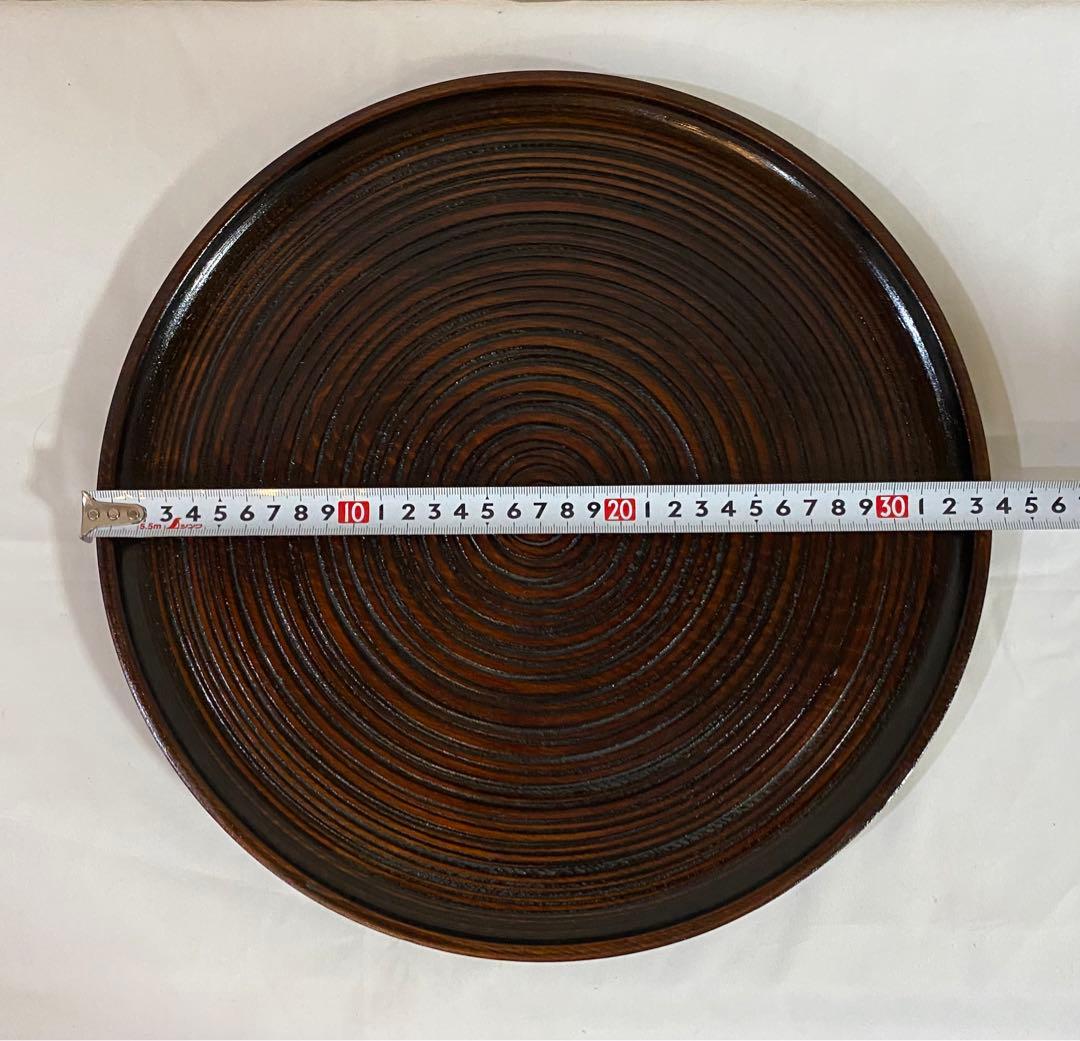 山中塗り　丸盆5枚