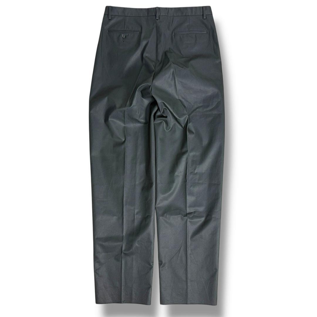 J7052 新品 LE 22SS ツープリーツコットンパンツ ブラック 4