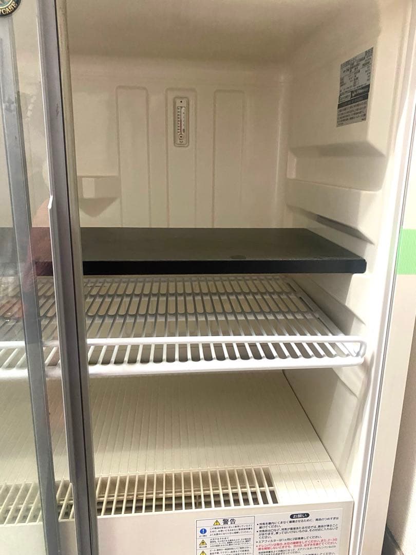ホシザキ SSB-85AT ガラス冷蔵庫 スライド扉 2段棚
