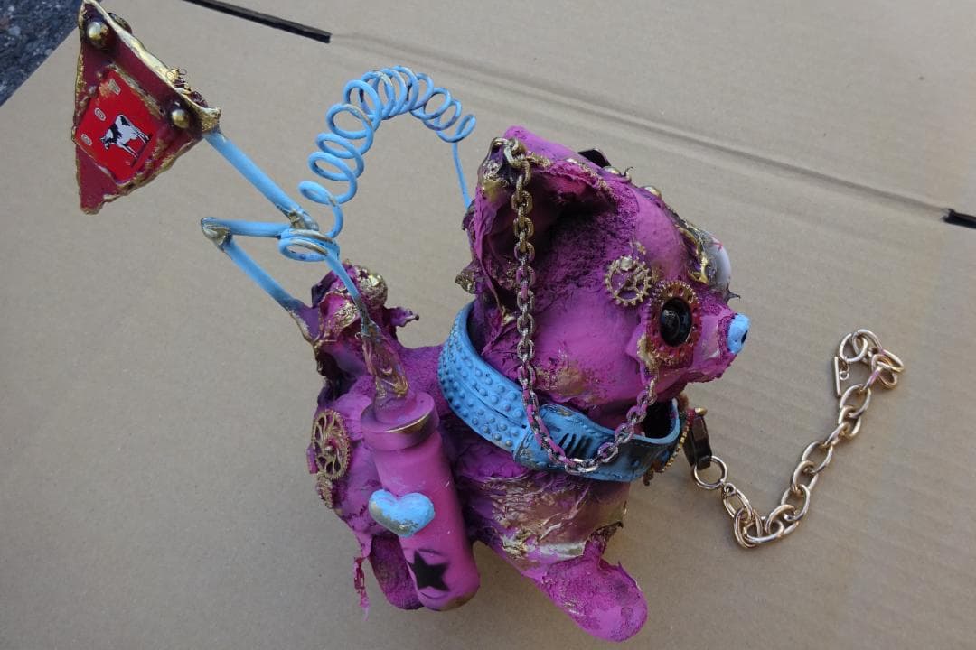 犬 ぬいぐるみ 動く 鳴く おもちゃ スチームパンク チワワ ビンテージ