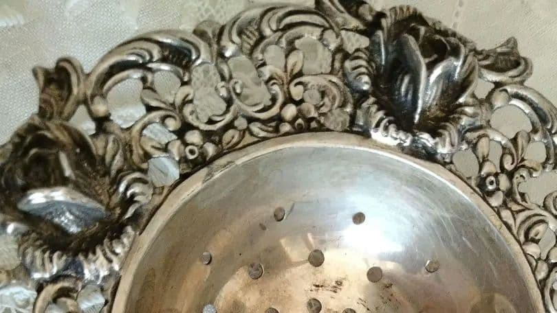 最終価格ヒルデスハイムの薔薇、ティーストレーナー、美品、稀少品、８３５シルバー