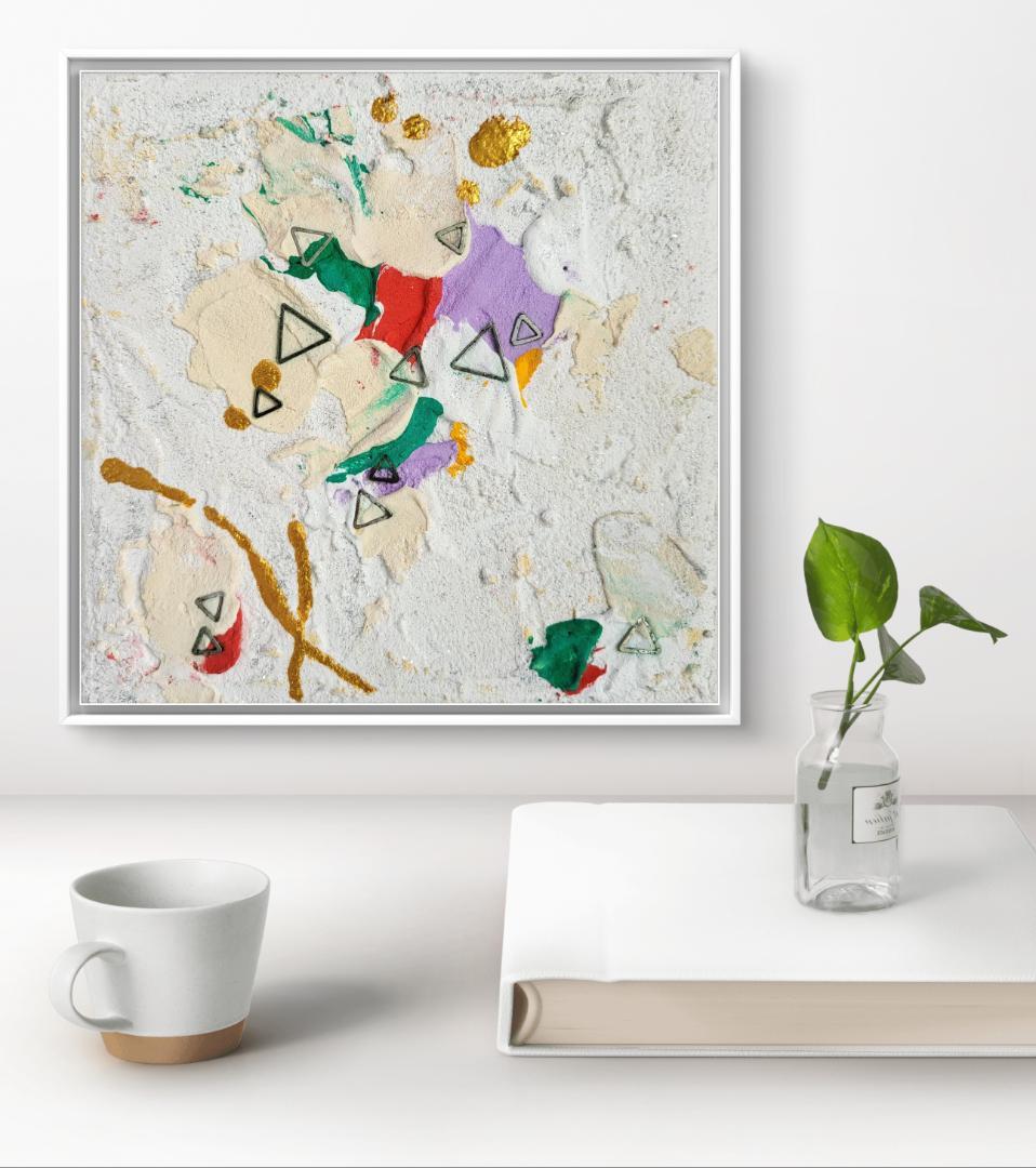 アフタヌーンティー / テクスチャーアート 18×18㎝ S0 原画1点のみ