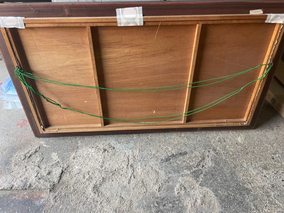 値引き 都市風景の油彩画 130×72センチ　大きめのキャンバス