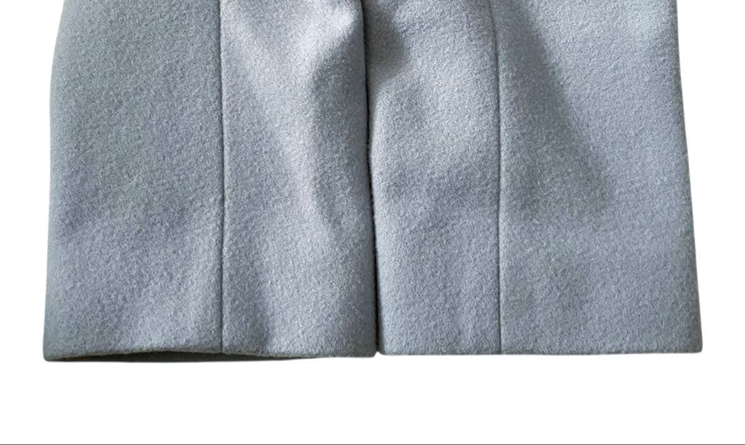 セオリー ウール チェスターロングコート ライトブルー ゆったり 日本製 S