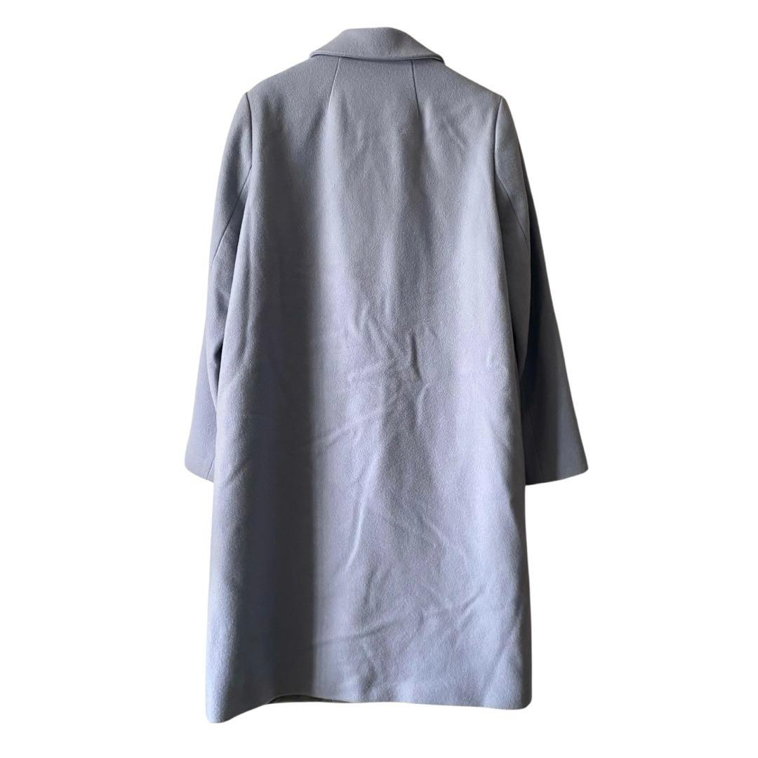 セオリー ウール チェスターロングコート ライトブルー ゆったり 日本製 S