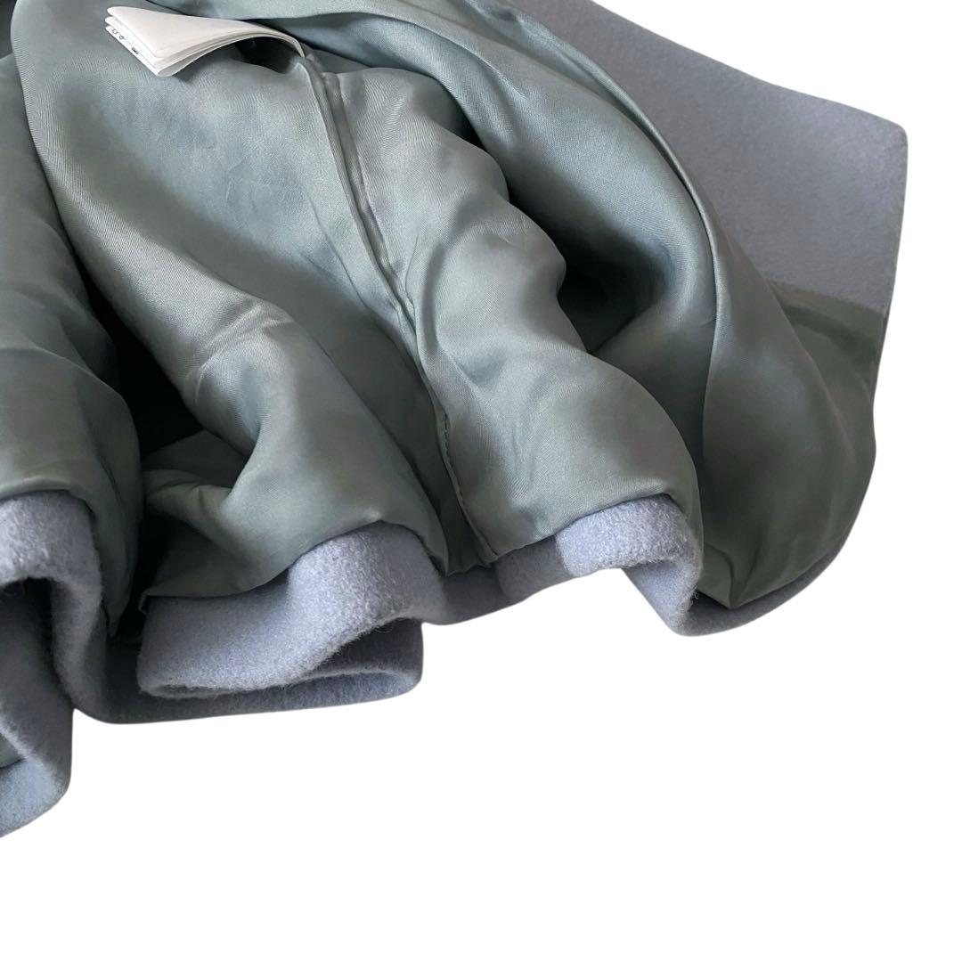 セオリー ウール チェスターロングコート ライトブルー ゆったり 日本製 S