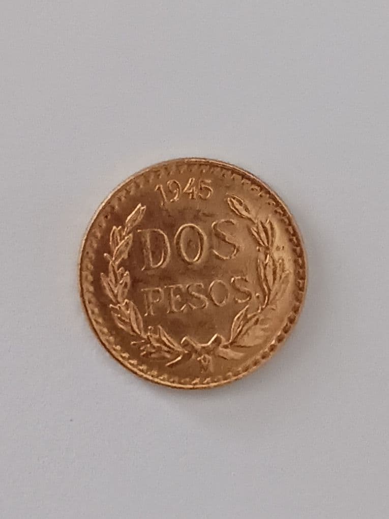 コレクション　1945年 DOS PESOS メキシコ硬貨