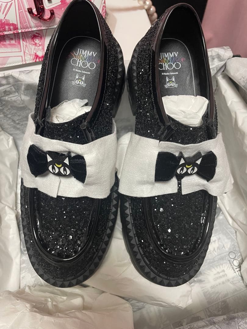 セーラームーン　JIMMY CHOO 原画　バッグ　ルナ　ジミーチュウ　コラボ