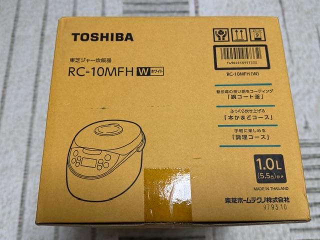 東芝 炊飯器 5.5合 マイコン式 RC-10MFH-W