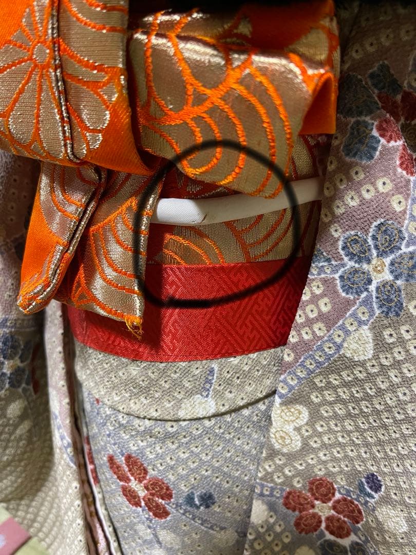 ほぼ新品⭐︎未使用　市松人形 女の子　節句　多色花柄着物 黒髪　日本　伝統工芸品