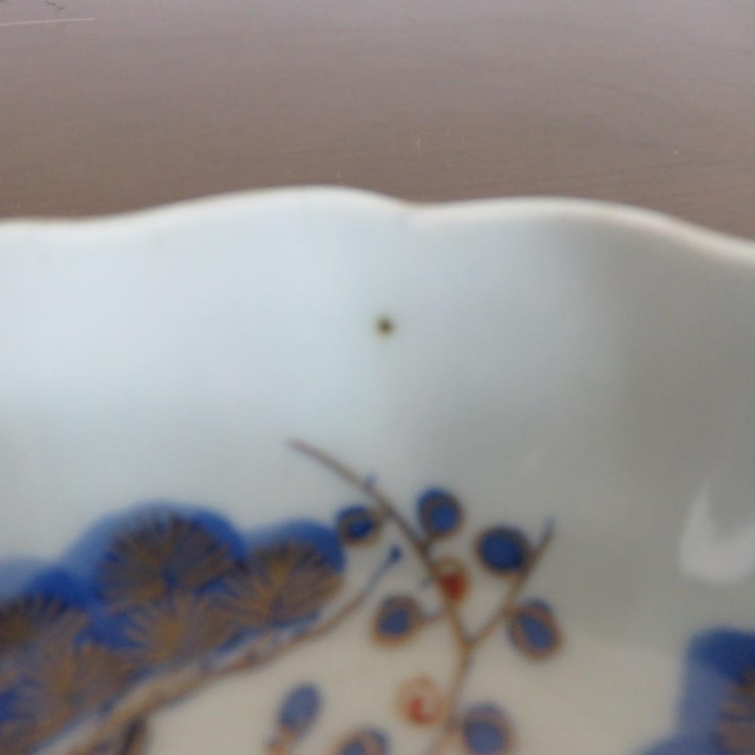 なます皿 5枚 金彩 松竹梅 色絵付 鶴亀