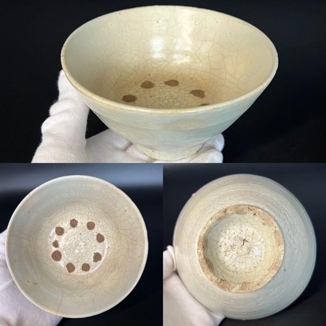 ◎古美術 庵々◎李朝 白磁 茶碗 共箱付◎韓国 李氏朝鮮時代 古陶磁 骨董古美術