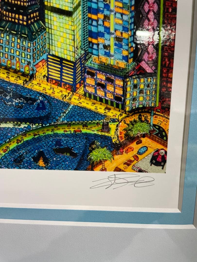 ヨハン•ペラトーネル正規品！(ニューヨーク•アット•ナイト）作品証明書付三都美術