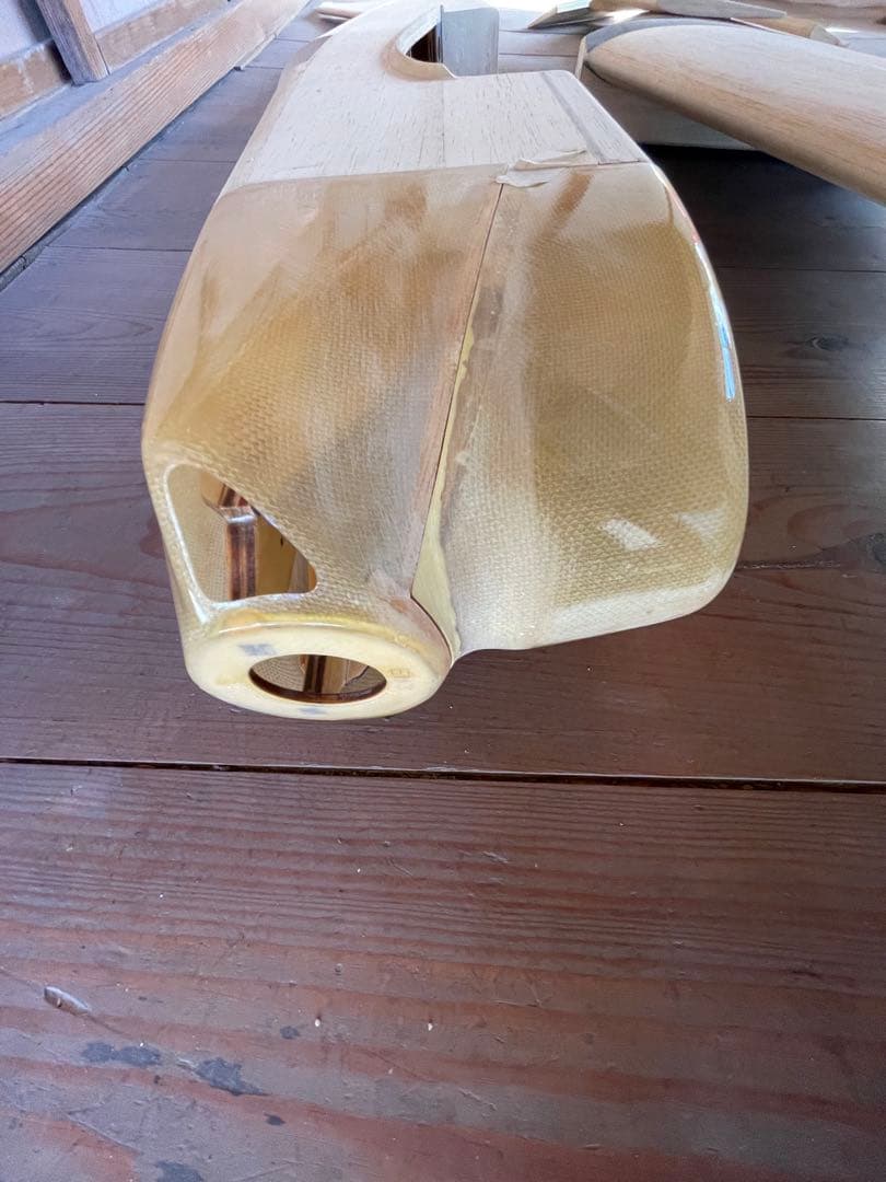 ラジコン飛行機　フライトホビーSTAGE90 フィルム貼り半完成　バルサ生地完成