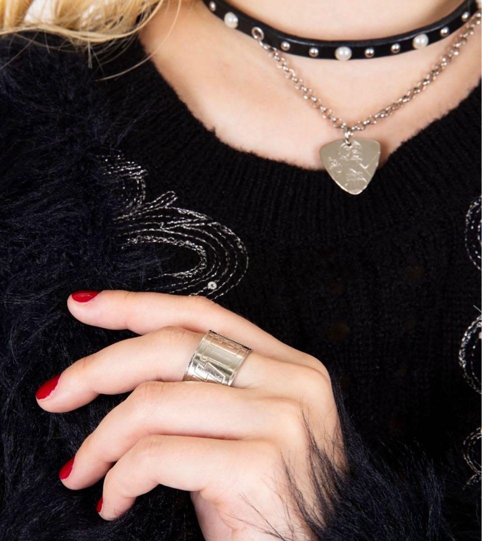 ヒステリックグラマー　ロゴ　リング　シルバーHYSTERIC GLAMOUR