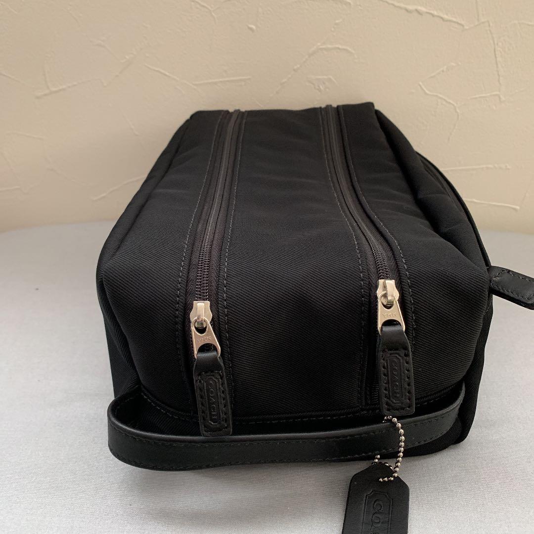 コーチ トラベル ポーチ 携帯ポーチ ブラック