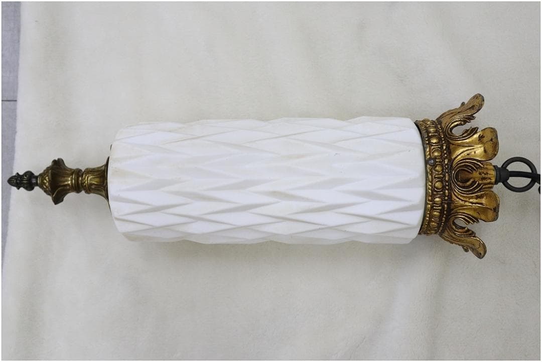 アンティーク調 ガラス ペンダントライト ランプ シェード 真鍮 アールヌーボー