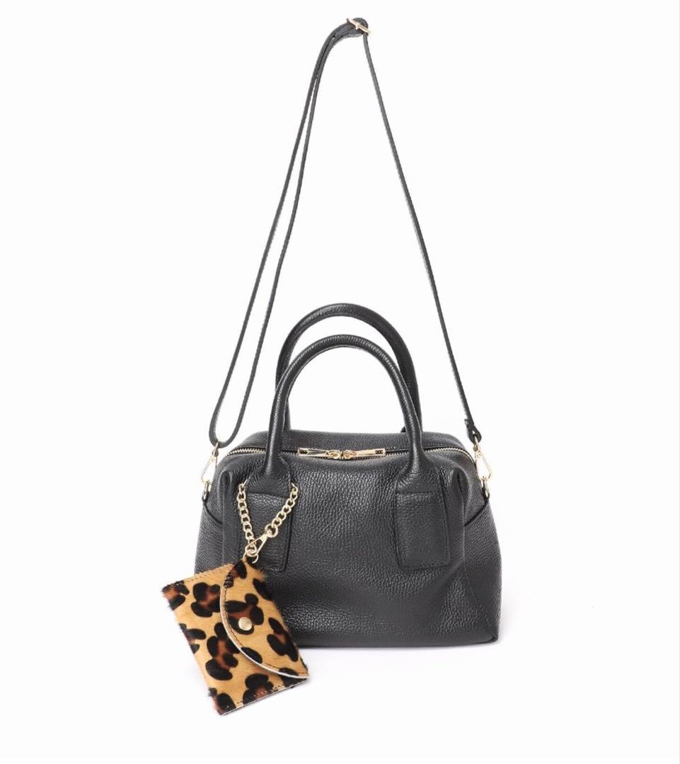 Spick and Span MILOSミニボストンレオパードカードケース付き