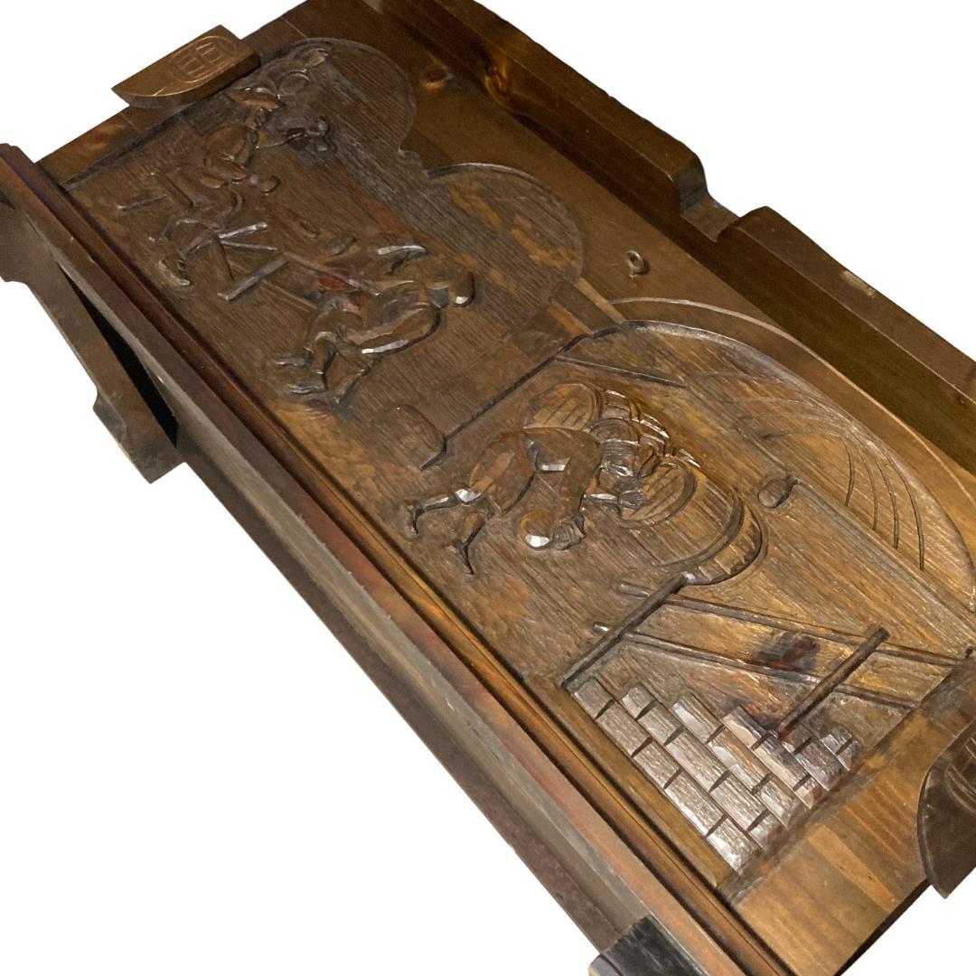 木製トランク　アンティーク調 ヴィンテージ トランクチェスト 宝箱　昭和レトロ