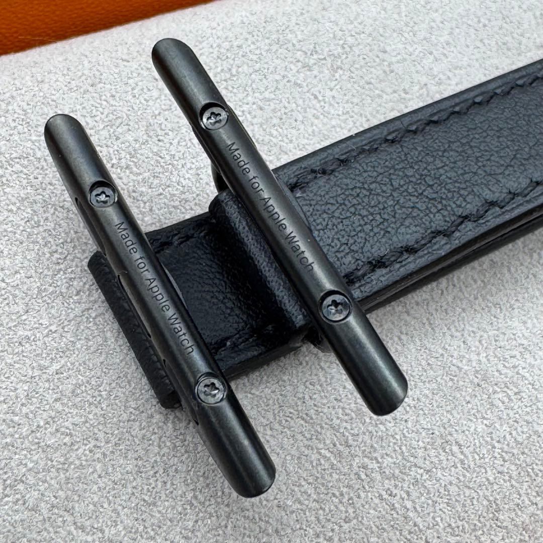 2199 Apple Watch エルメス　ブラック　ドゥブルトゥール　二重　黒