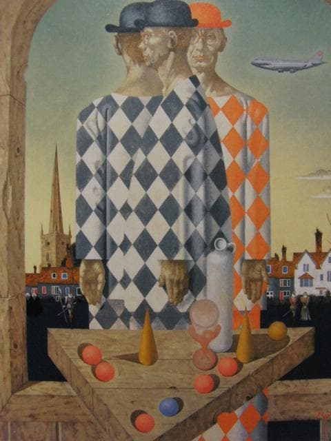 松樹路人、わたくし像「窓」、希少な画集より、新品高級額・額装付