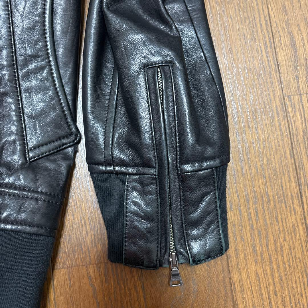 コ*！様 BURBERRY BLACK LABEL シングルライダースジャケット