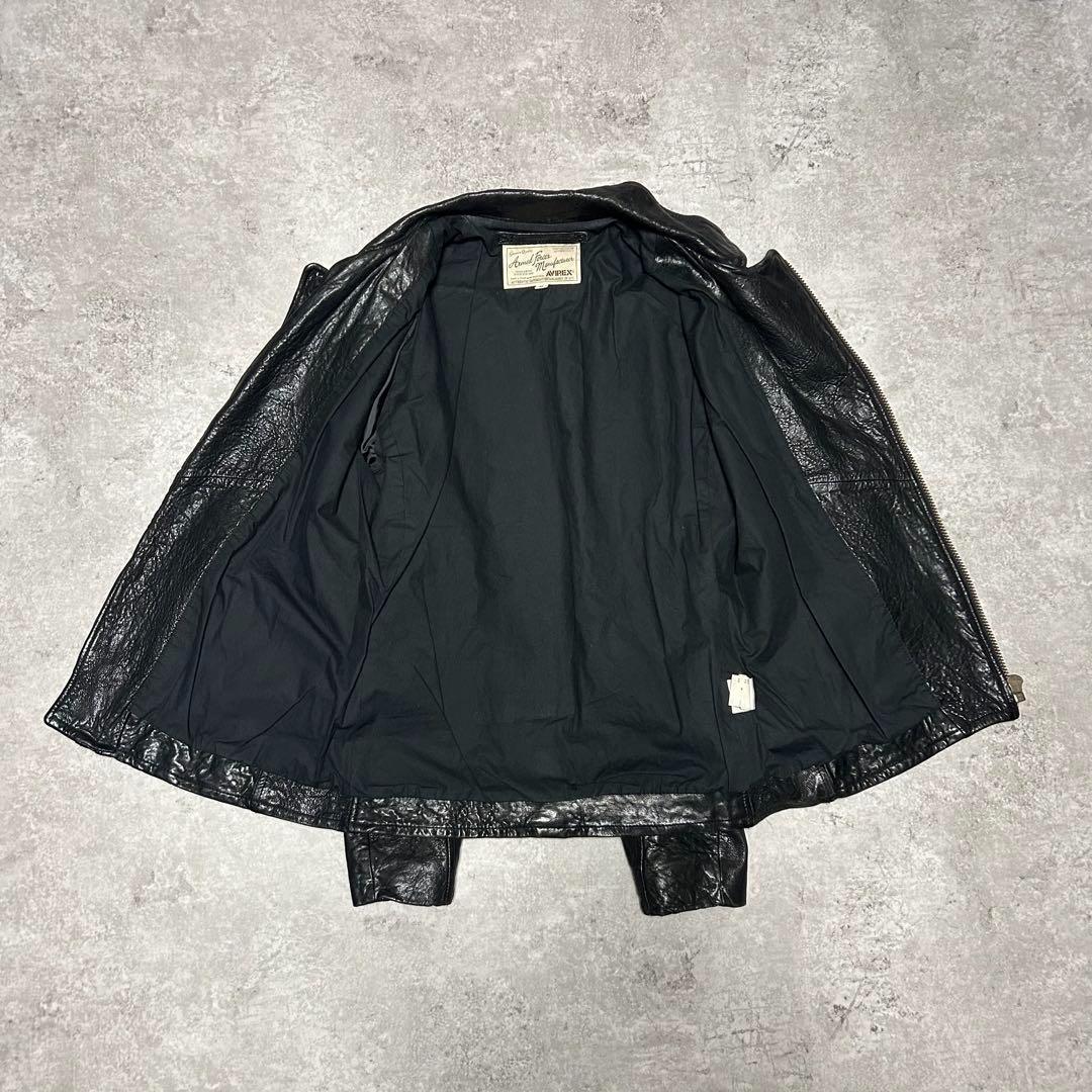 AVIREX 上野商会　leather riders bomber 羊革　本革