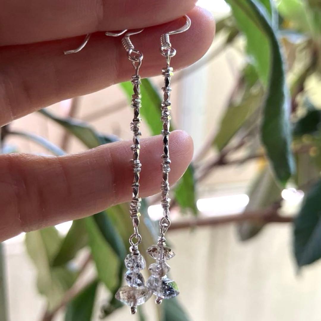 御専用パキスタン産オイルインクォーツとカレンシルバーのチョーカー&ピアスセット