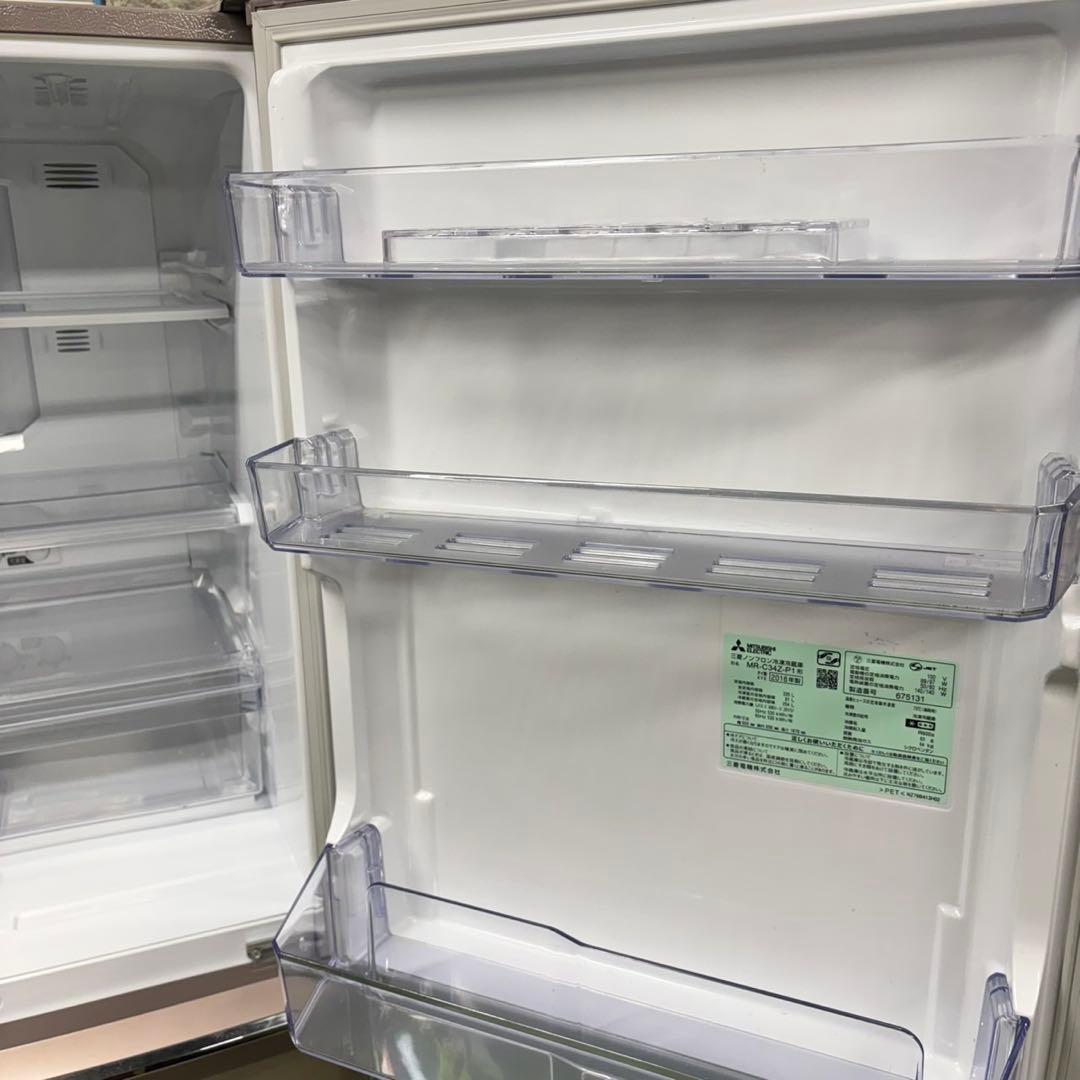 628 三菱　家庭用冷蔵庫　大型　自動製氷機付　保証込み　300L強