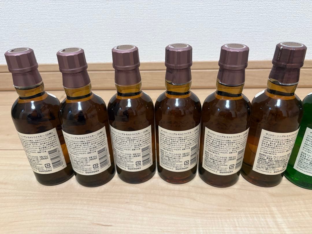 山崎180ml 6本　白州180ml 5本