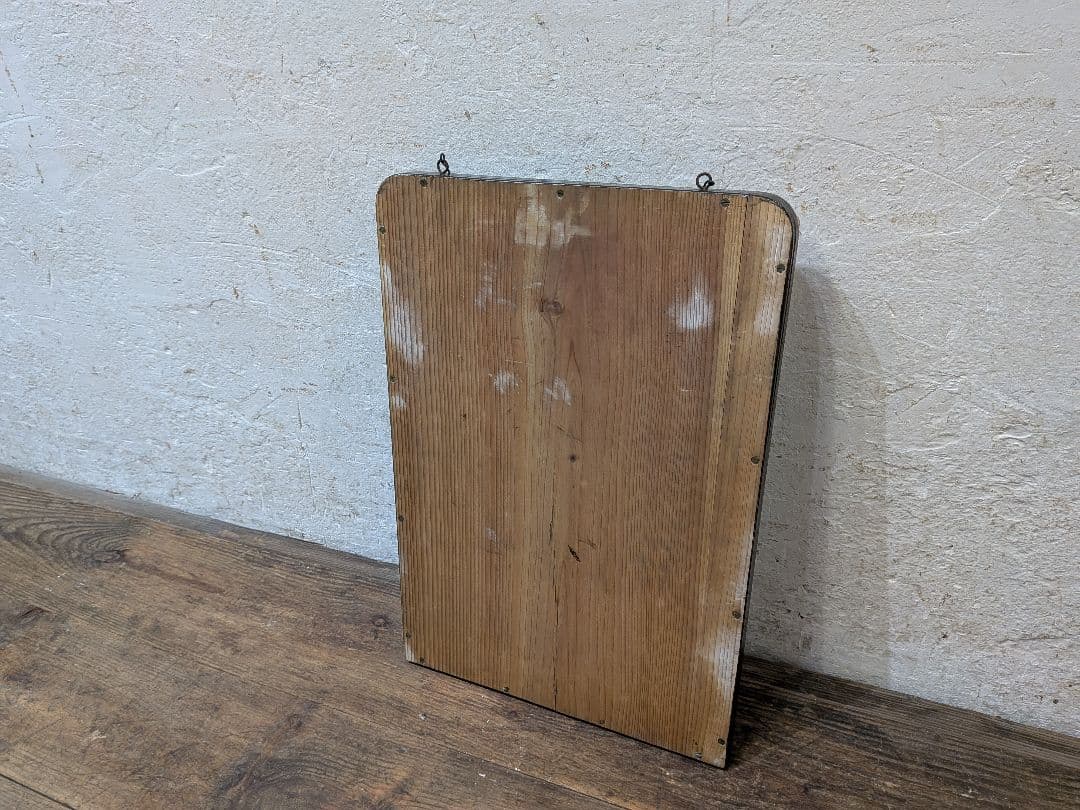 1124 ①アンティーク　大正浪漫　ウォールミラー　壁掛け式　鏡　姿見　レトロ