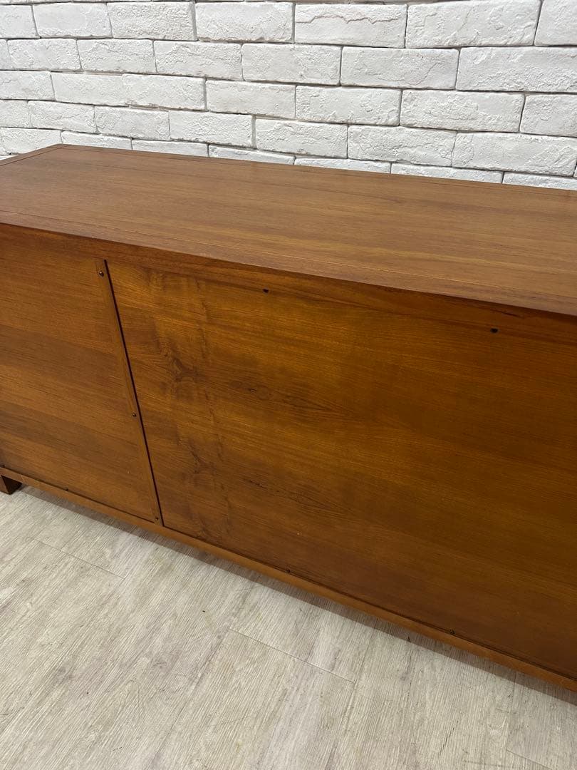 【東京都内23区配送無料】チーク材　サイドボード　キャビネット　チェスト　棚