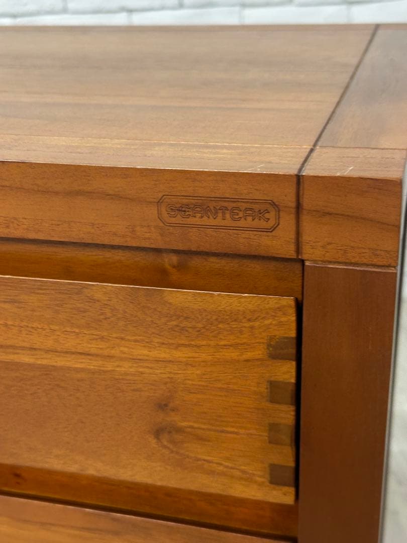 【東京都内23区配送無料】チーク材　サイドボード　キャビネット　チェスト　棚