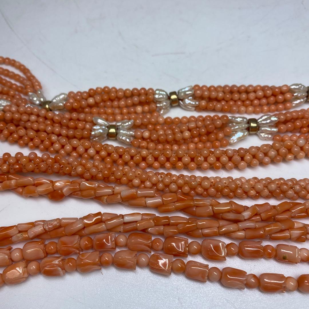 本桃色珊瑚ネックレス　148g トヒオ　東さ7-0216☆2F