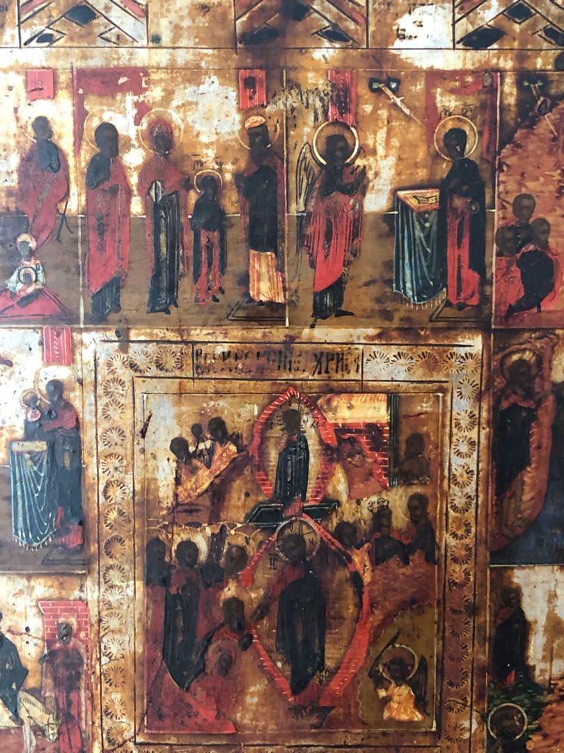 東欧イコン　本画　ラトビア　リガにて購入　キリスト教　宗教画