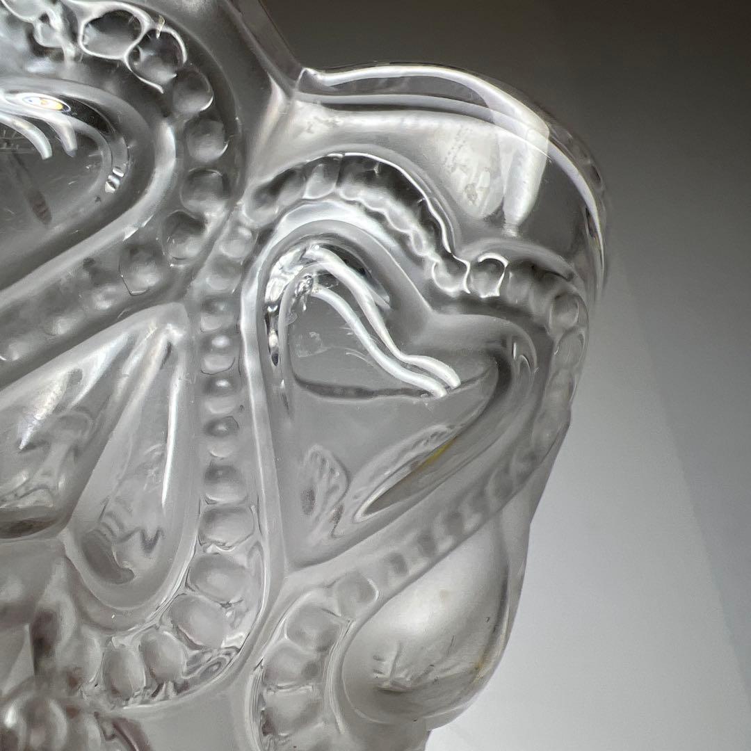 ラリック　ハート　フラワーベース　箱付　最大高さ16㎝　東Y7-0904①トヒオ