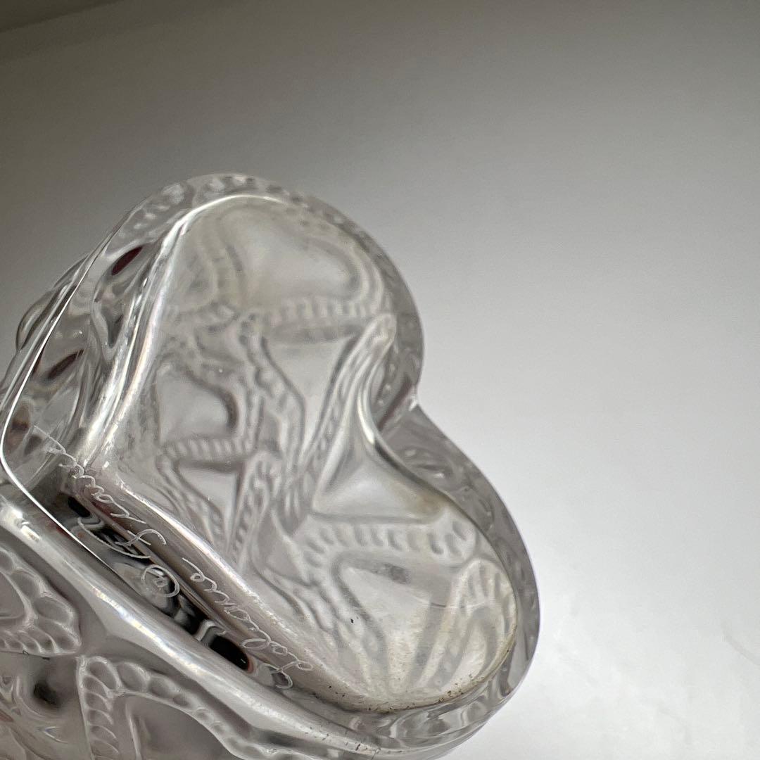 ラリック　ハート　フラワーベース　箱付　最大高さ16㎝　東Y7-0904①トヒオ