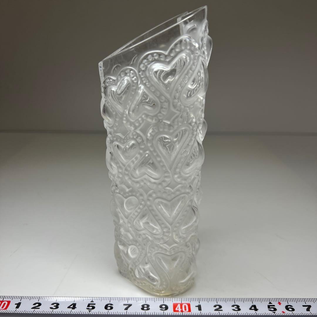 ラリック　ハート　フラワーベース　箱付　最大高さ16㎝　東Y7-0904①トヒオ