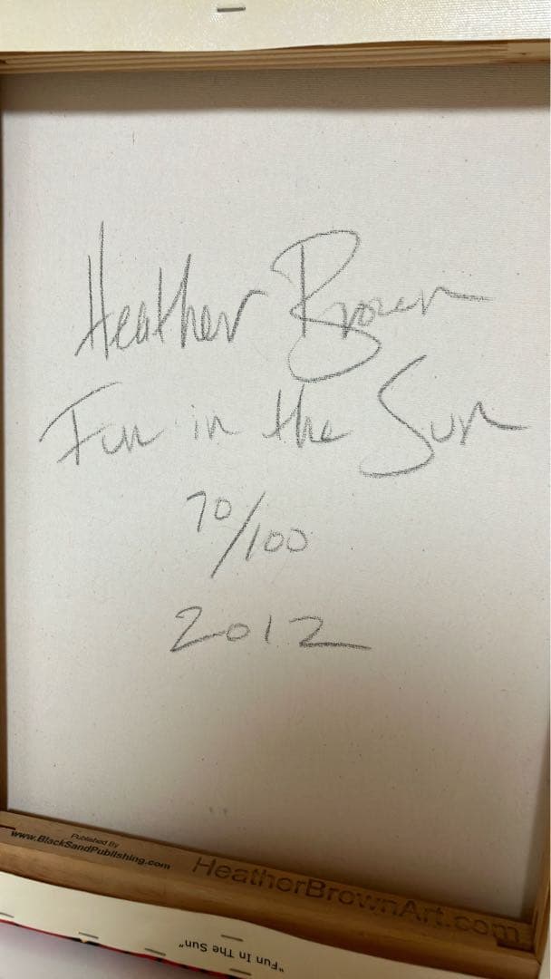 ヘザーブラウン ジクレー キャンパスプリント　【Fan in the sun】