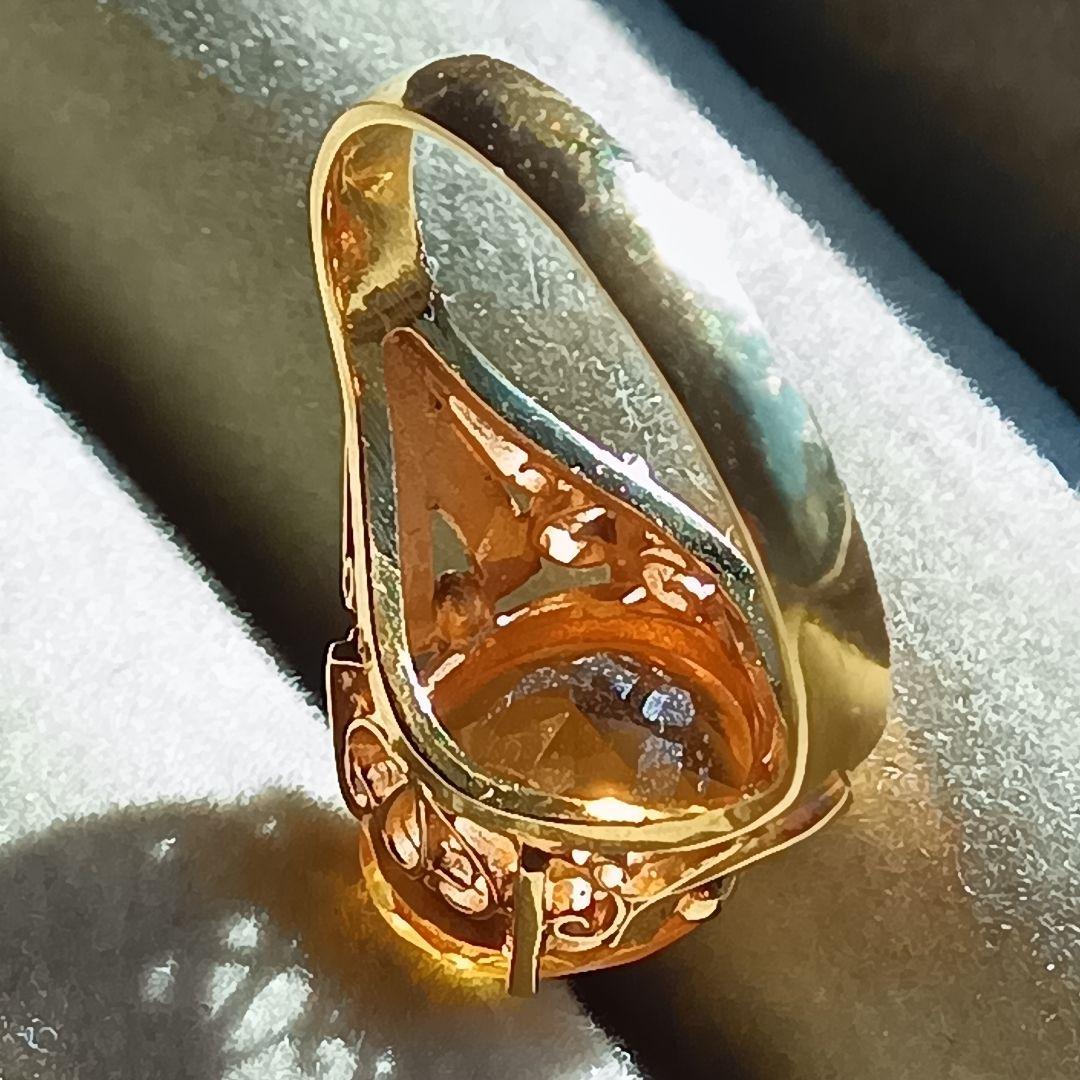 イエローストーン買取屋に聞くシリトン付のリングK１８　 重量合計３.１g