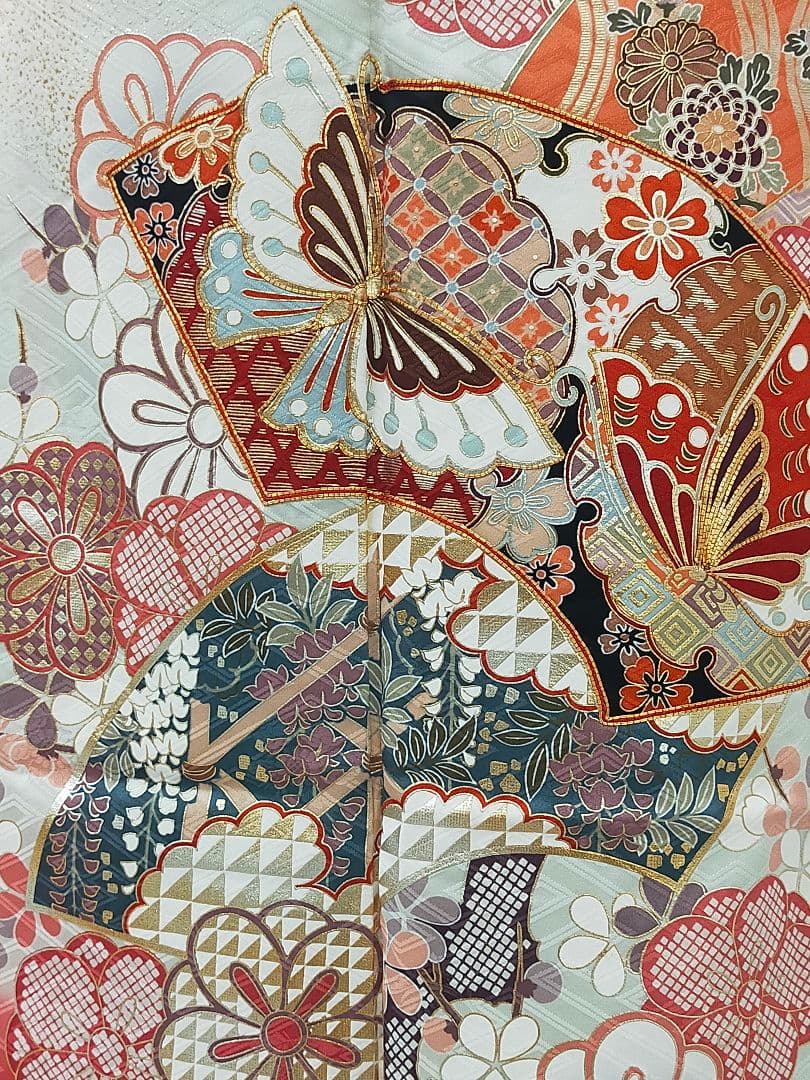 美品　正絹　京友禅　振袖3点セット