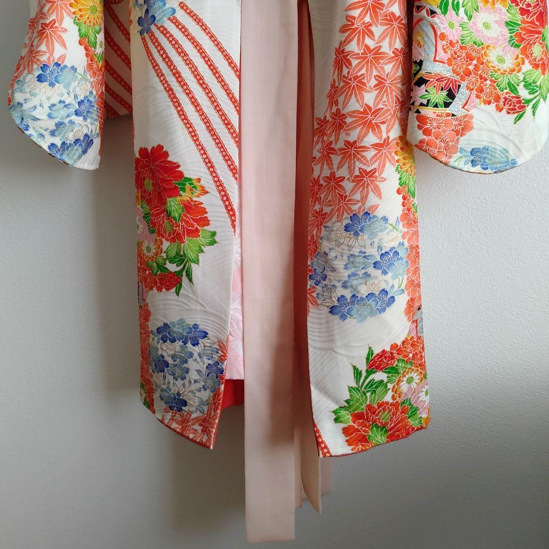 七五三　7歳　女の子　お着物セット レトロ 可愛い 七五三詣り
