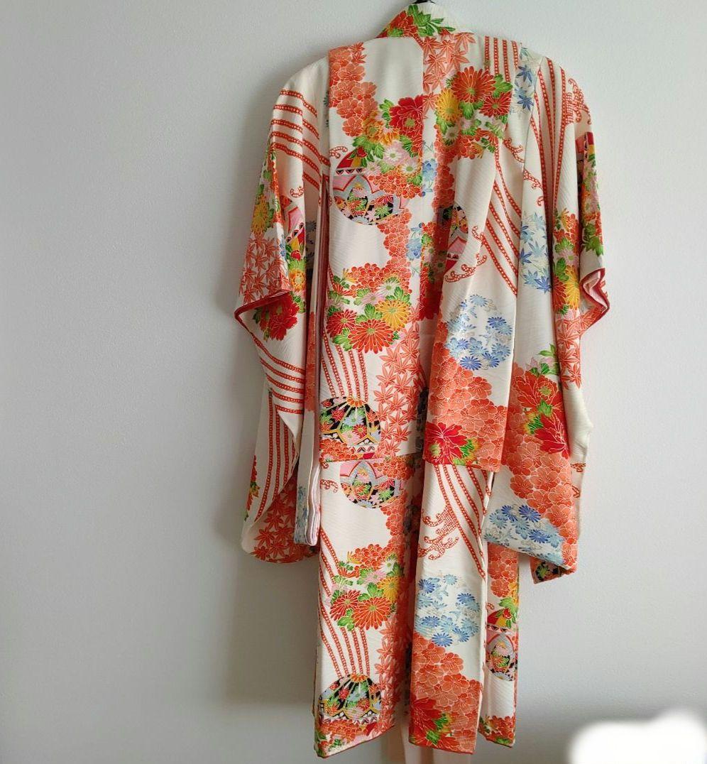 七五三　7歳　女の子　お着物セット レトロ 可愛い 七五三詣り