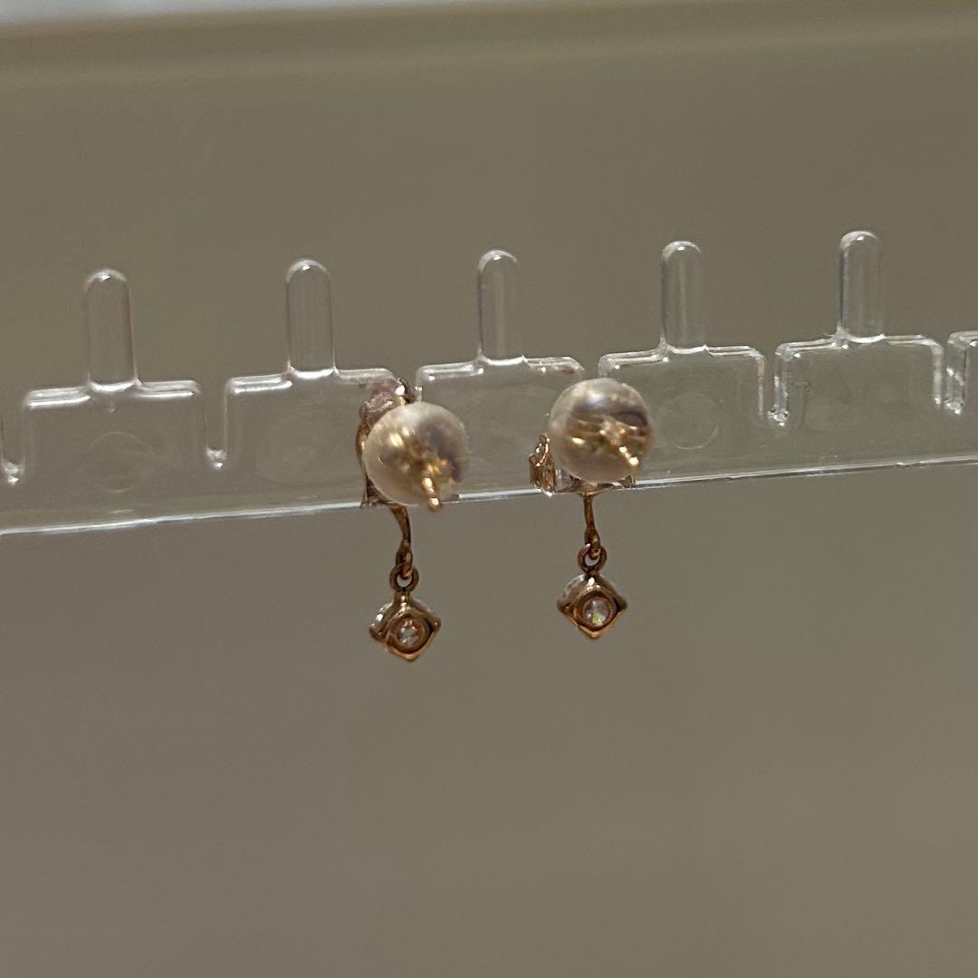 【TAKE-UP】揺れるカラーストーンピアス ピンクゴールド