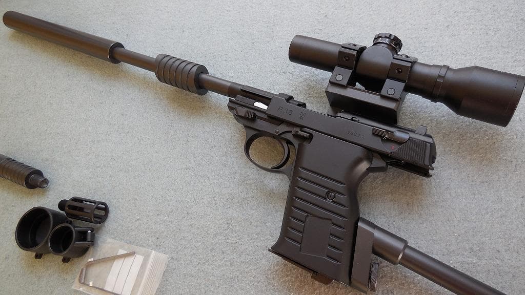 マルゼンワルサーP38デタッチャブル写真の物銃含みますアンクルタイプ　カスタム品