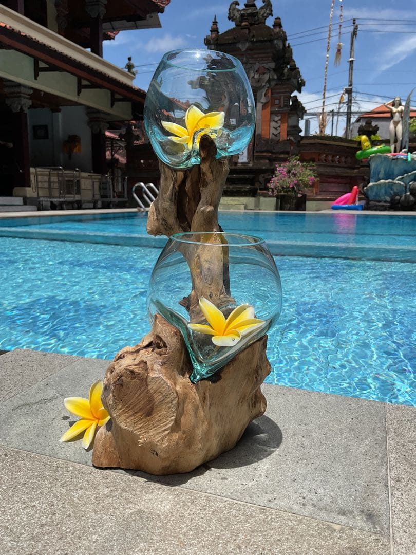 【新入荷】フィッシュボール(天然木ガラス水槽)Mサイズ2個口