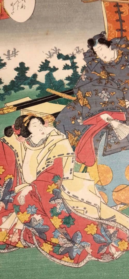 浮世絵版画、紫式部源氏かるた29番行幸、二代歌川国貞画、安政4年出版（1857)